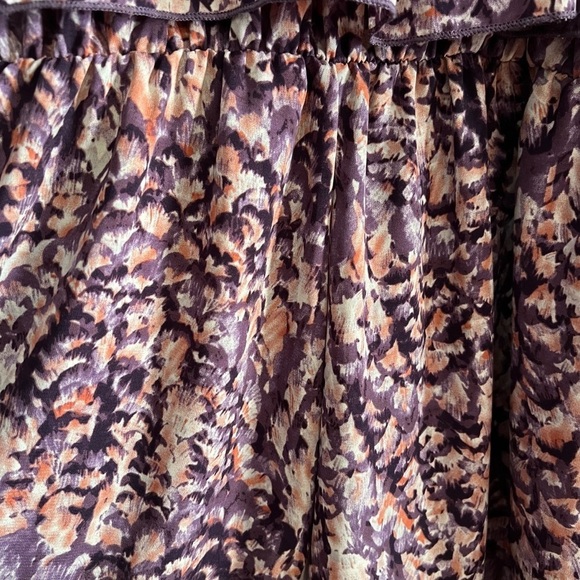 🌺MOD Halter Palazzo Romper in Peacock Colors Purple/Peach Size Large🌺 - Picture 4 of 9